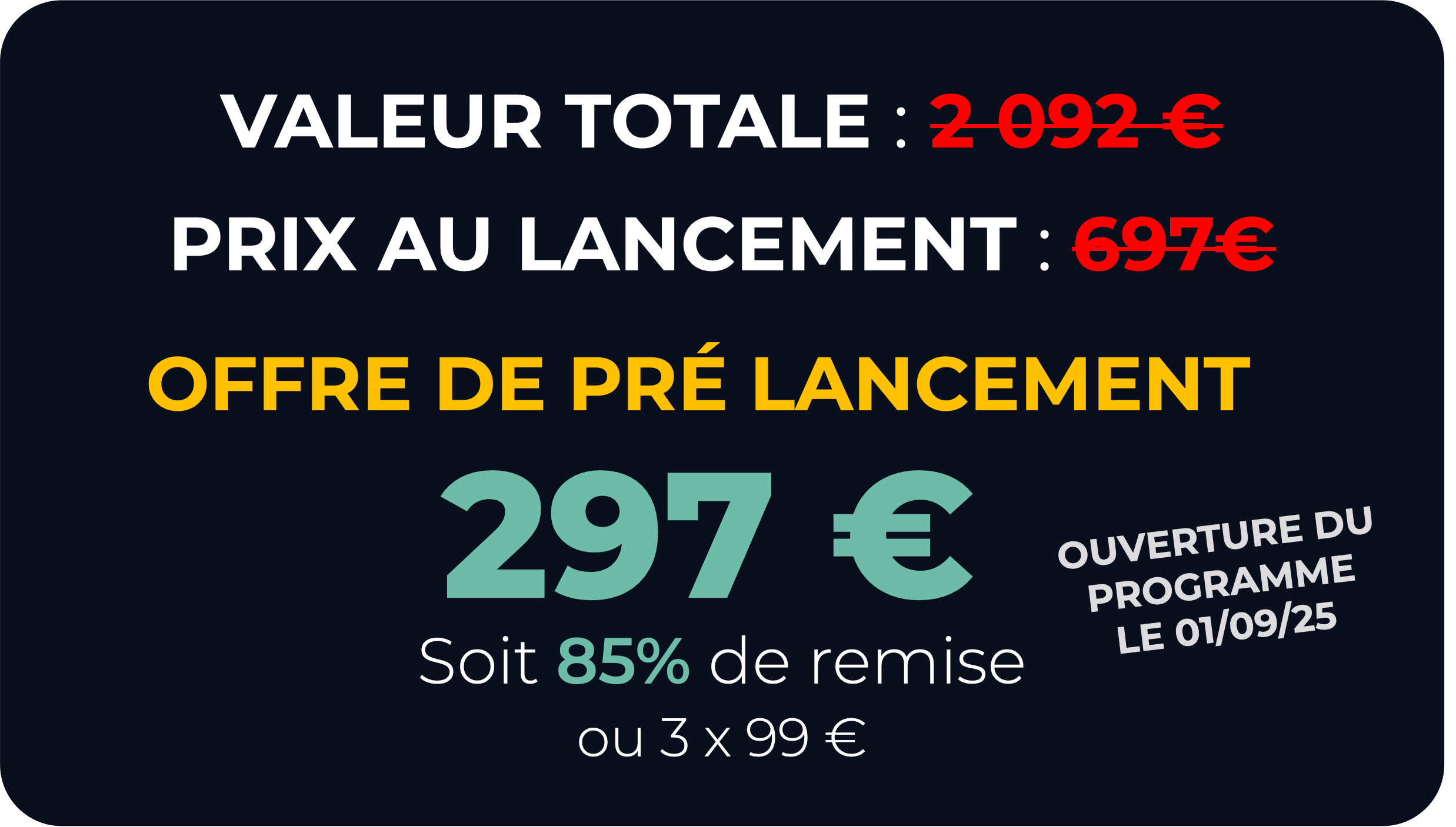 Offre de pre lancement date